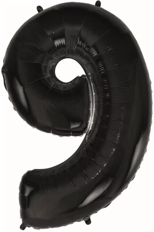 Balon foliowy B&C cyfra 9 czarna 92cm - tantis.pl