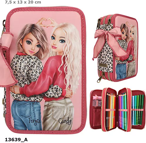 Piórnik potrójny z wyposażeniem Top Model Leoheart 13639A - tantis.pl