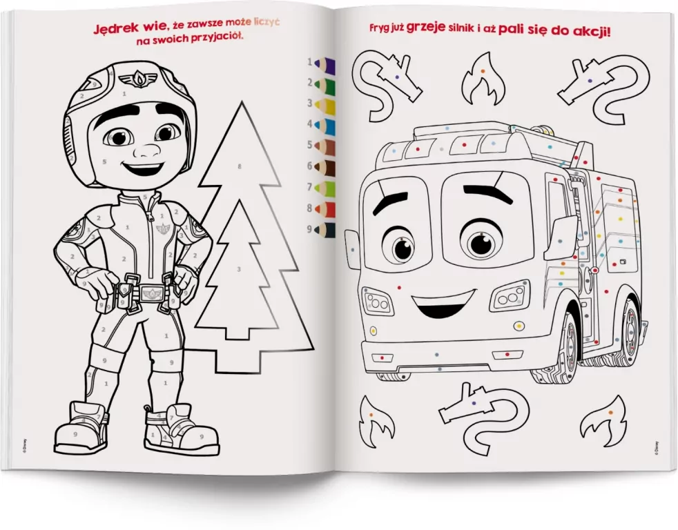 Disney. Straż Ekipa. Kolorowanka według kodu - tantis.pl