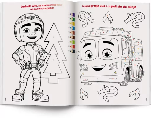 Disney. Straż Ekipa. Kolorowanka według kodu