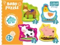 Zwierzęta na wsi. Puzzle Baby 4w1 - tantis.pl