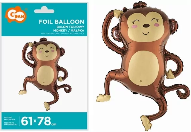 Balon foliowy Małpka 61x78cm - tantis.pl