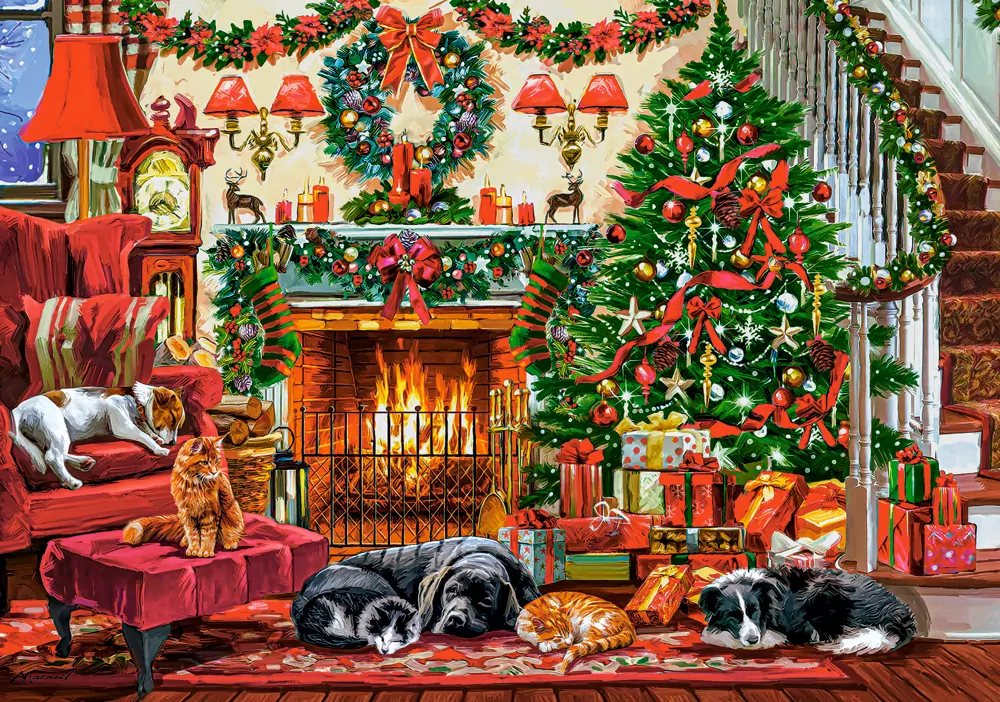 Puzzle 500. Cozy Fireplace. B-54060 - tantis.pl