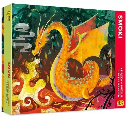 Książka i puzzle. Smoki, 100 elementów - tantis.pl