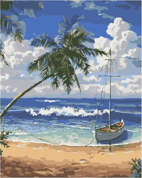 Malowanie po numerach BRUSHME 40x50cm Rajska Wyspa - tantis.pl
