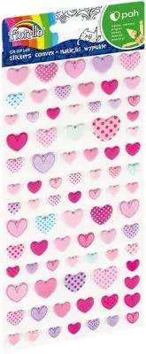 Naklejki wypukłe serca różowe GR-NP149 FIORELLO