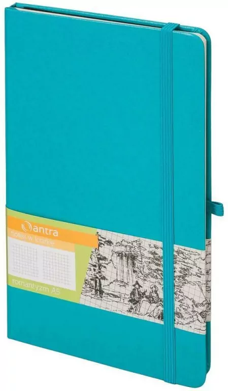 Antra. Notes A5, kratka. Romantyzm, Turkusowy - tantis.pl