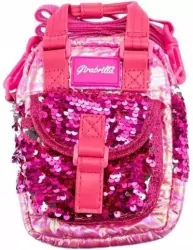 Torebka na ramię puffer ciemny róż