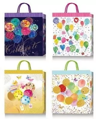 Torebka ozdobna 51x72x18cm urodziny mix ROZETTE - tantis.pl