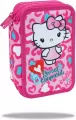 Piórnik potrójny z wyposażeniem Hello Kitty Jumper 3 Pink 2 - tantis.pl