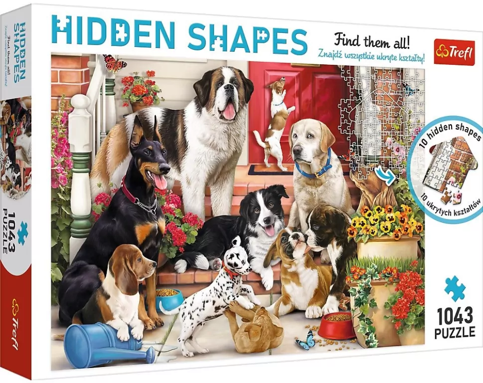 Puzzle 1043. Hidden Shapes Psia zabawa TREFL - tantis.pl