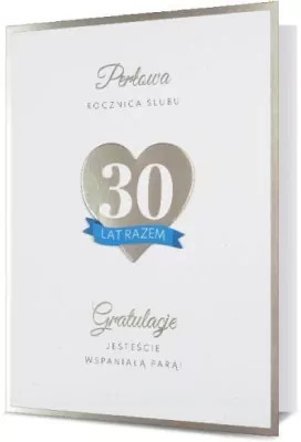 Karnet B6: Rocznica ślubu Perłowa