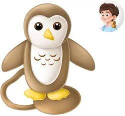 Maskotka na magnes Sowa