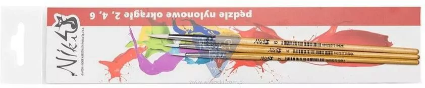 PĘDZLE NYLONOWE OKRĄGŁE  KPL. 0070/ 2+4+6 - tantis.pl