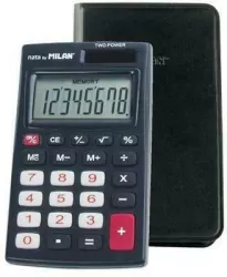 Kalkulator 8 pozycyjny czarny MILAN