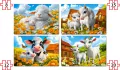 Puzzle x 4 Kontur Loving Animals CASTOR - tantis.pl