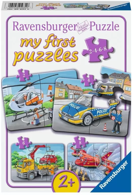 Puzzle 2/4/6/8 Emergency Vehicles - tantis.pl