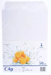Bong. Koperta C4 Samoprzylepna, Biała, 50 sztuk