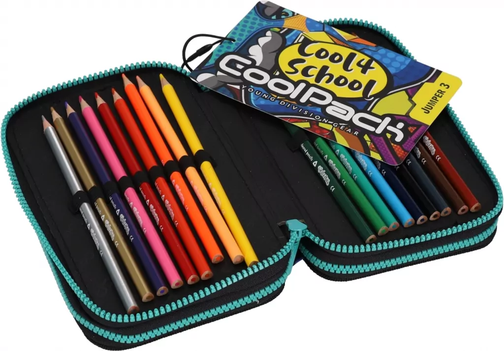 Piórnik potrójny z wyposażeniem Coolpack Jumper 3 Gamer Chess - tantis.pl