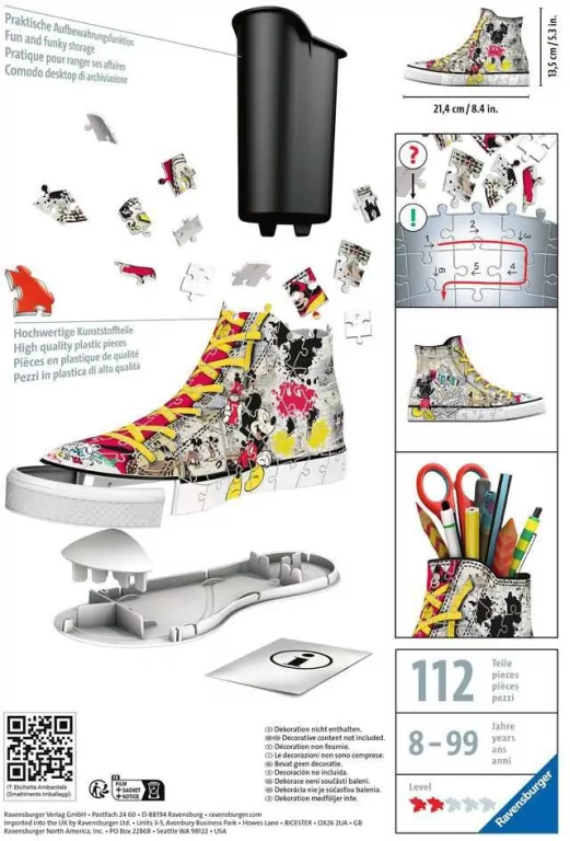 Puzzle 3D Trampek Mickey Mouse 108 - tantis.pl