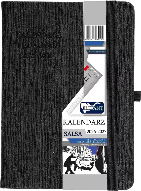 Kalendarz nauczyciela 2026/27 B6 tyg. czarny - tantis.pl