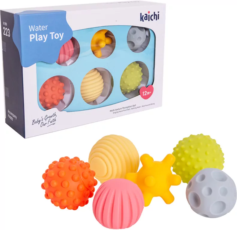 Zestaw piłek sensorycznych, 6 sztuk - tantis.pl