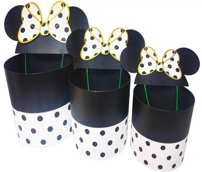 Pudełko Flower Box okrągłe Micky białe ROZETT - tantis.pl
