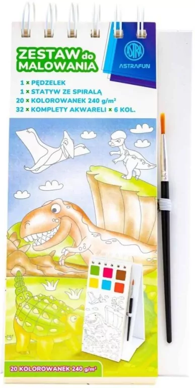 Zestaw do malowania z farbami 20kol + pędzel mix - tantis.pl