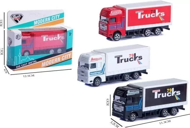 Ciężarówka metalowa z napędem 1:64 MIX - tantis.pl