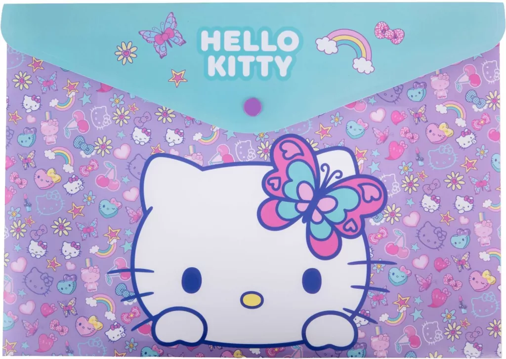 Koperta na dokumenty A4 PP Hello Kitty pink wzór 3 - tantis.pl