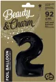 Balon foliowy B&C cyfra 2 czarna 92cm - tantis.pl