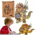 Puzzle drewniane eko 74. Triceratops - tantis.pl