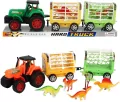 Traktor z przyczepą i dinozaurami - tantis.pl