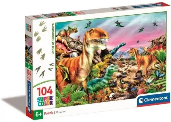 Puzzle 104. Super Kolor. Land of Dinosaurs. 25768 - tantis.pl