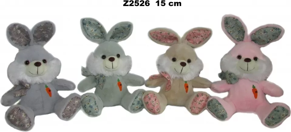 Królik zajączek z marchewką 15cm MIX - tantis.pl