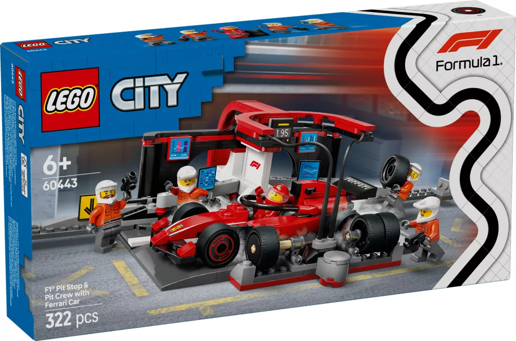 LEGO® F1® Pit stop i mechanicy z bolidem Ferrari 60443 - tantis.pl