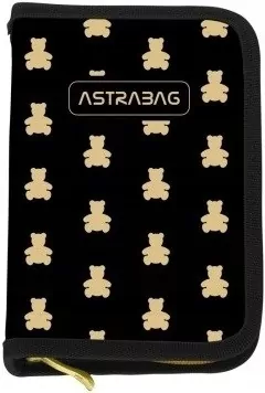 Piórnik pojedynczy dwuklapkowy bez wyposażenia. Astrabag. Golden Teddy - tantis.pl