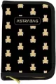 Piórnik pojedynczy dwuklapkowy bez wyposażenia. Astrabag. Golden Teddy - tantis.pl