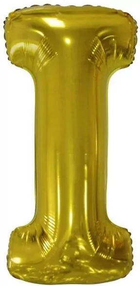 Balon foliowy litera I złota 40,5x86cm - tantis.pl