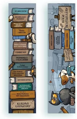 Zakładka kartonowa. Kocie bestsellery