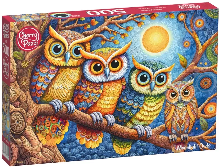 Puzzle 500 CherryPazzi Moonlight Owls 20449 - tantis.pl