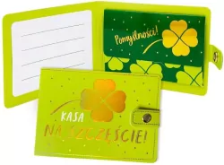 Portfelik Kasa na szczęście koniczyna