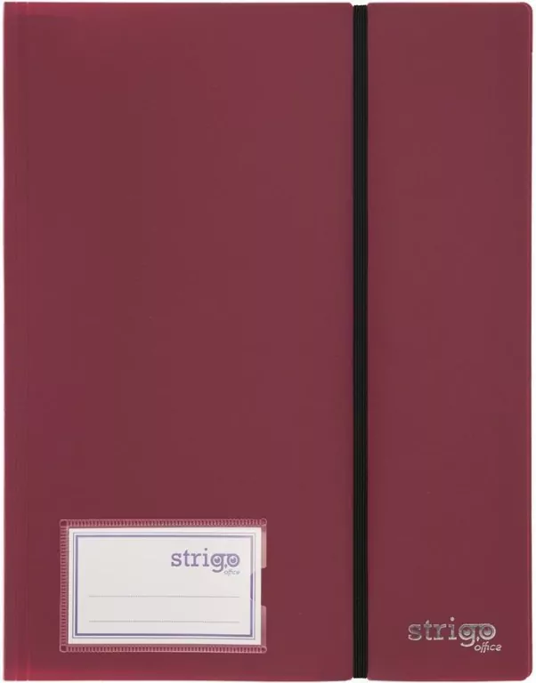 Album ofertowy z gumką A4/40 kosz. Bordowy - tantis.pl