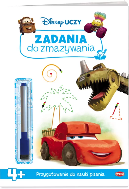 Disney Uczy. Zadania do zmazywania. Auta w trasie - tantis.pl
