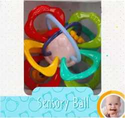Sensoryczna kula gryzak z grzechotką