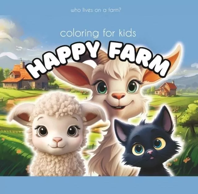 Kolorowanka 140x140 Happy Farm owca - tantis.pl