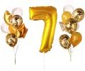 Zestaw balonów, cyfra "7", wys. 30-60cm, 16 szt.  BSC-538-7 - tantis.pl