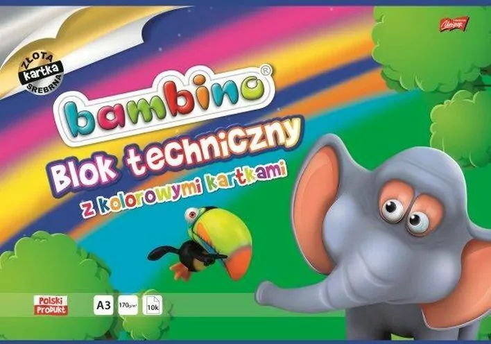 Maje blok tech.A3/10k.kolor bambino złota i srebrna kartka - tantis.pl