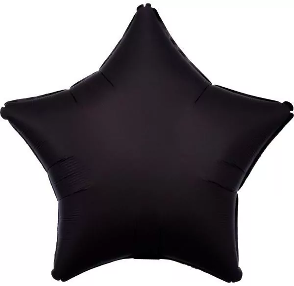Balon foliowy Lustre Black gwiazda 48cm - tantis.pl