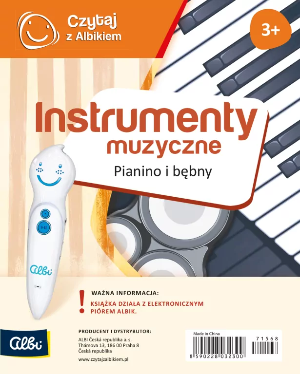 Instrumenty muzyczne, pianino i bębenki. Czytaj z Albikiem - tantis.pl